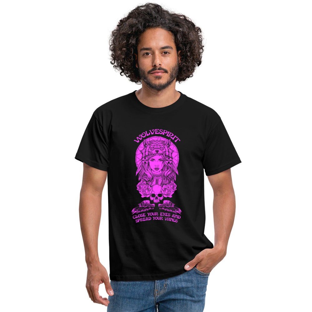 IMage T-Shirt Donna Lupo Tribale Logo – Nera, 100% Cotone, Vestibilità Slim, Prodotta In Italia, Taglia L
