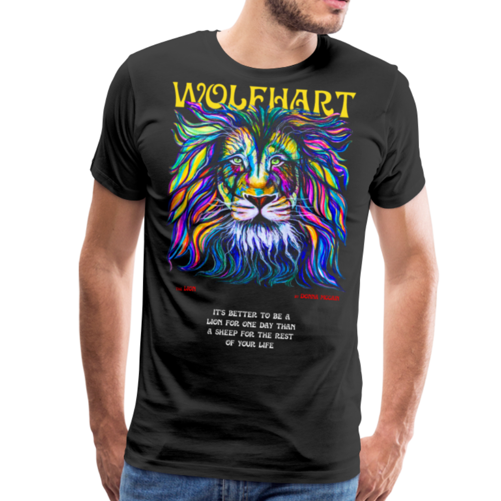 Lion - Men’s Premium T-Shirt - Schwarz