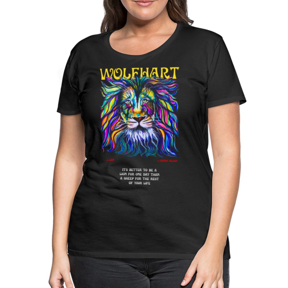 Lion - Women’s Premium T-Shirt - Schwarz