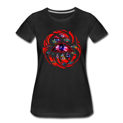 Flying Eyes -  Women’s Premium T-Shirt - Schwarz