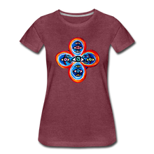 Load image into Gallery viewer, Eye of the Many - Women’s Premium T-Shirt - Bordeauxrot meliert
