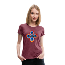 Load image into Gallery viewer, Eye of the Many - Women’s Premium T-Shirt - Bordeauxrot meliert
