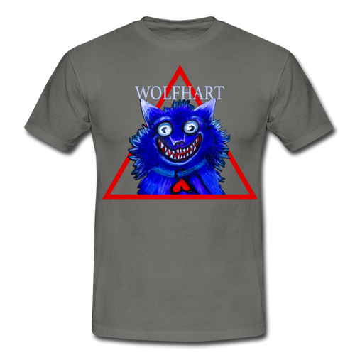 Smilin' Wolf - Men's T-Shirt - Graphit